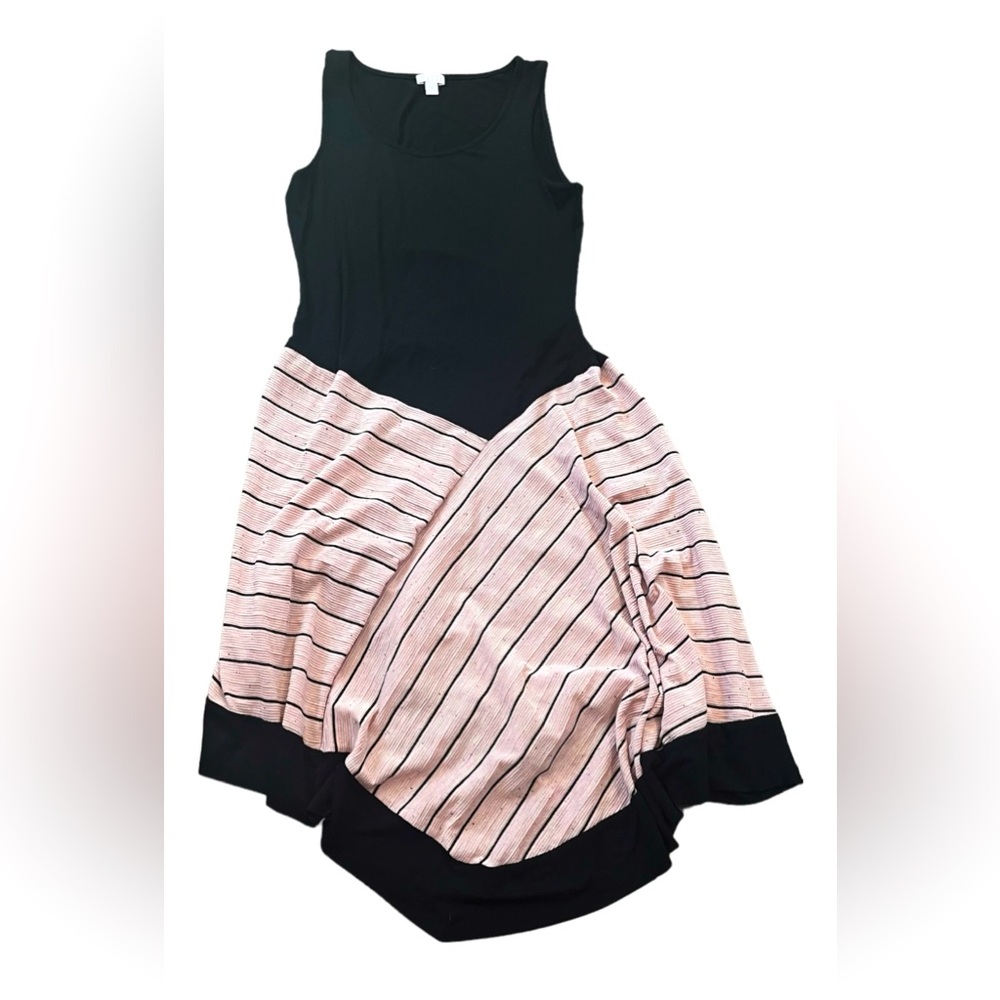 Spense Women’s Pink Black Tank Swing Dress, Size Small